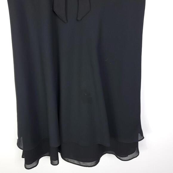 Molly Malloy Dress Womens 10 Petite Sequin Bow Waist Short Sleeves Modest - Picture 4 of 11